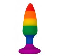 Анальная пробка Wooomy Hiperloo Silicone Rainbow Plug L