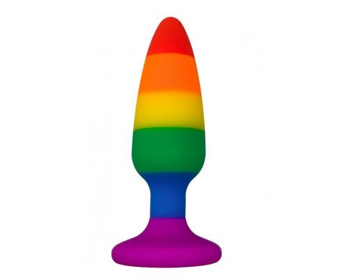 Анальная пробка Wooomy Hiperloo Silicone Rainbow Plug L