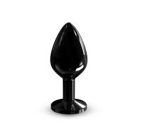 Металлическая анальная пробка с украшением в виде кристалла Dorcel - Diamond Plug BLACK M