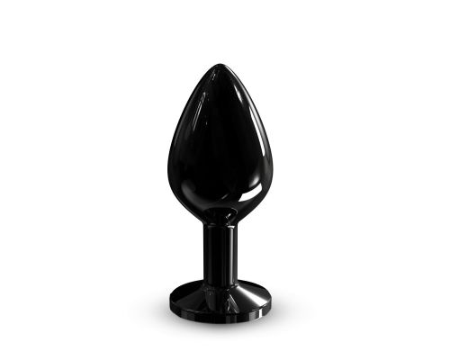 Металлическая анальная пробка с украшением в виде кристалла Dorcel - Diamond Plug BLACK M