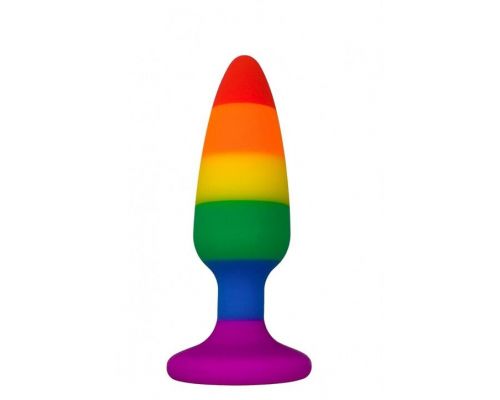 Анальная пробка Wooomy Hiperloo Silicone Rainbow Plug M