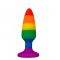 Анальная пробка Wooomy Hiperloo Silicone Rainbow Plug M