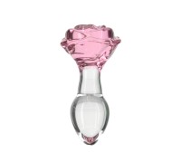 Стеклянная анальная пробка Pillow Talk - Rosy- Luxurious Glass Anal Plug