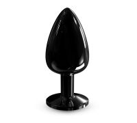 Металлическая анальная пробка с украшением в виде кристалла Dorcel - Diamond Plug BLACK L