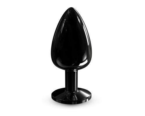 Металлическая анальная пробка с украшением в виде кристалла Dorcel - Diamond Plug BLACK L