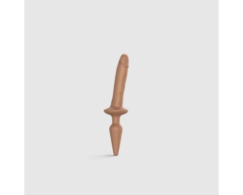 Анальная пробка с дилдо Strap-On-Me SWITCH PLUG-IN REALISTIC DILDO CARAMEL - S