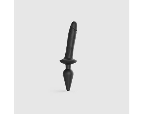 Анальная пробка с дилдо Strap-On-Me SWITCH PLUG-IN REALISTIC DILDO BLACK - L