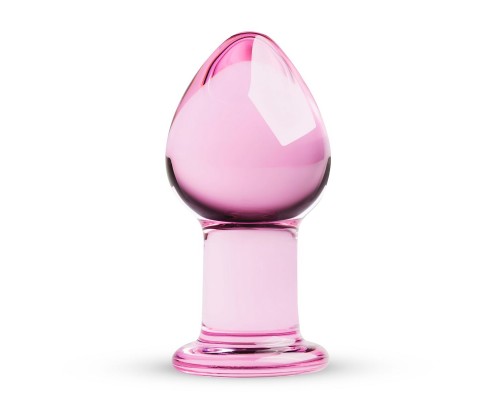 Розовая анальная пробка из стекла Gildo Pink Glass Buttplug No. 27