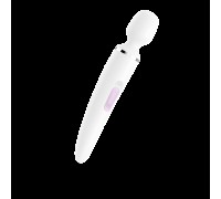 Вибромассажер Satisfyer Wand-er Woman (White/Chrome), водонепроницаемый, мощный, размер XXL