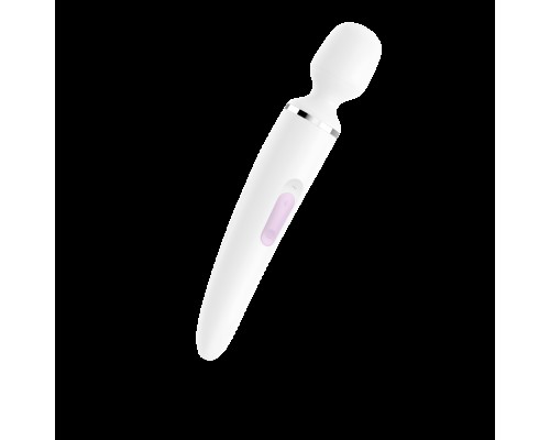 Вибромассажер Satisfyer Wand-er Woman (White/Chrome), водонепроницаемый, мощный, размер XXL