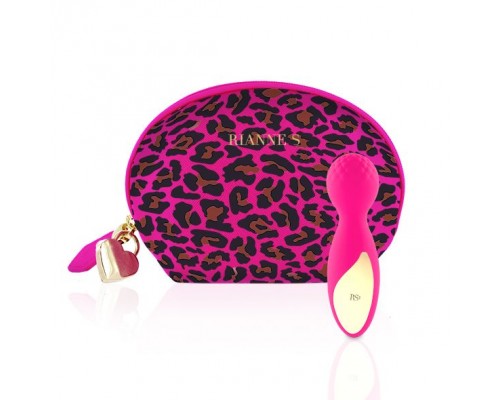 Мини-вибромассажер RIANNE S - Lovely Leopard Mini Wand Pink