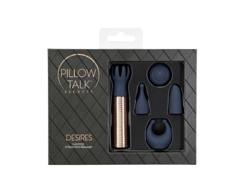 Вибромассажер Pillow Talk Secrets Desires 6-Piece Mini Massager Set - Navy