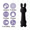 Мини-вибратор FeelzToys Mister Bunny Black с двумя насадками