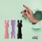 Мини-вибратор FeelzToys Mister Bunny Black с двумя насадками