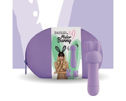 Мини-вибратор FeelzToys Mister Bunny Purple с двумя насадками