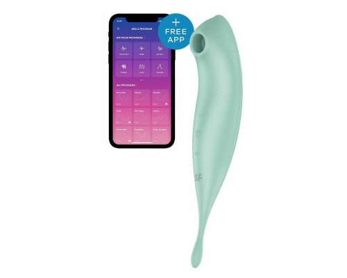 Вакуумный вибратор Satisfyer Twirling Pro+ Mint