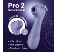 Вакуумный клиторальный стимулятор Satisfyer Pro 2 Generation 3 with Liquid Air Connect App Lilac