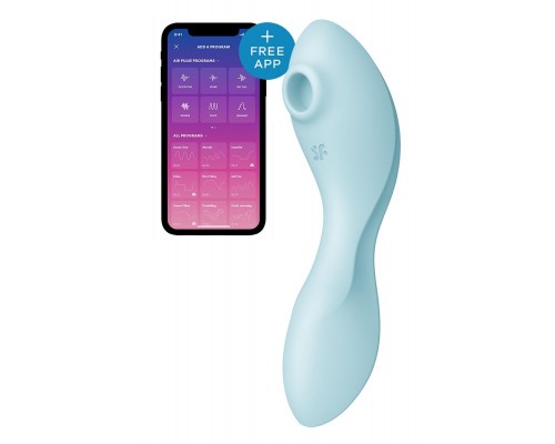 Вакуумный стимулятор с вибрацией Satisfyer Curvy Trinity 5 (Blue)