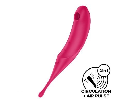 Вибратор для клитора с вакуумной стимуляцией Satisfyer Twirling Pro Red