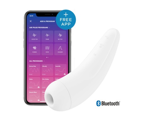 Вакуумный клиторальный стимулятор Satisfyer Curvy 2+ White