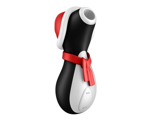 Вакуумный клиторальный стимулятор Satisfyer Penguin Holiday Edition, в шапочке и шарфе