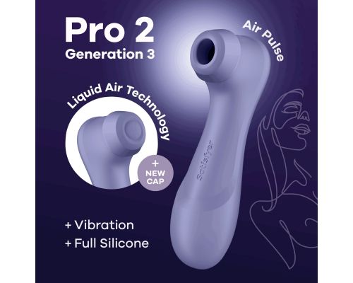 Вакуумный клиторальный стимулятор Satisfyer Pro 2 Generation 3 with Liquid Air Lilac