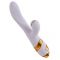 Вибратор-кролик с флоггером LOCKINK SEVANDA Whip Vibrating Massage Wand - White & Golden