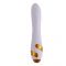 Вибратор-кролик с флоггером LOCKINK SEVANDA Whip Vibrating Massage Wand - White & Golden