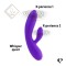 Гибкий вибратор кролик с двумя моторами FeelzToys Lea Rabbit Vibrator Medium Purple