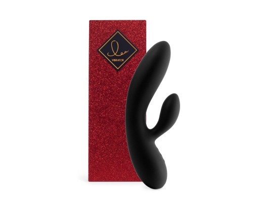 Гибкий вибратор кролик с двумя моторами FeelzToys Lea Rabbit Vibrator Black