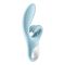 Вибратор-кролик Satisfyer Touch Me Blue, двойной отросток, 3 мощных мотора