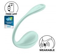 Виброяйцо Satisfyer Smooth Petal Connect App Light Blue