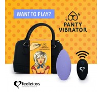 Вибратор в трусики FeelzToys Panty Vibrator Purple с пультом ДУ, 6 режимов работы, сумочка-чехол