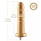 Hismith 6.8" Golden Silicone Dildo