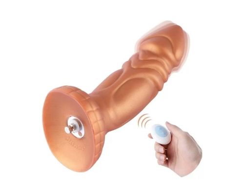 Силиконовый дилдо с вибрацией Hismith Slightly Curved Vibrating Silicone Dildo Monster Series