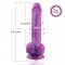 Hismith 8.2" Purple Silicone Dildo with Vibe