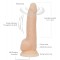 Фаллоимитатор ADDICTION - Naked - 8" Rotating & Vibrating Dildo with Remote – Vanilla