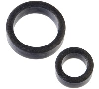 Набор эрекционных колец Doc Johnson Platinum Premium Silicone - The C-Rings - Charcoal