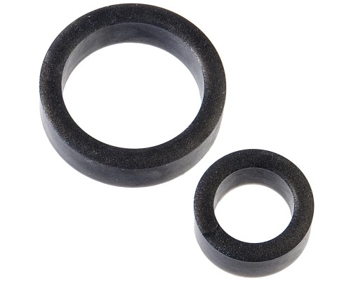 Набор эрекционных колец Doc Johnson Platinum Premium Silicone - The C-Rings - Charcoal