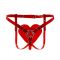 Трусики Сердце для страпона Feral Feelings - Hearts Strap-on Belt Red Trasparent