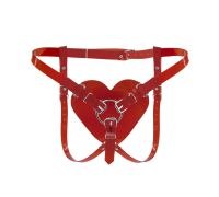 Трусики Сердце для страпона Feral Feelings - Hearts Strap-on Belt Red