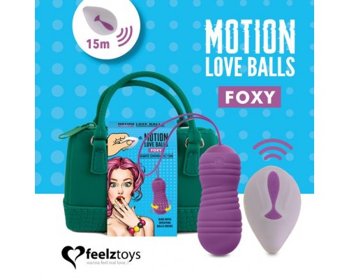 Вагинальные шарики с жемчужным массажем FeelzToys Motion Love Balls Foxy с пультом ДУ, 7 режимов