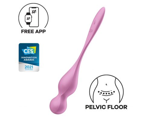 Вагинальные шарики с вибрацией Satisfyer Love Birds 1 Connect App Pink