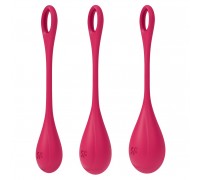 Набор йони бусин Satisfyer Yoni Power 1 Red, диаметр 2-2,5-3см, вес 22-46-74гр