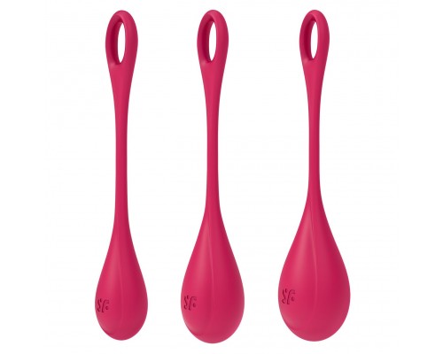 Набор йони бусин Satisfyer Yoni Power 1 Red, диаметр 2-2,5-3см, вес 22-46-74гр