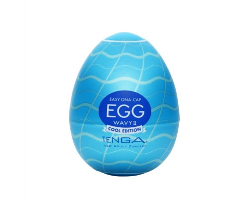 Мастурбатор-яйцо Tenga Egg Wavy II Cool