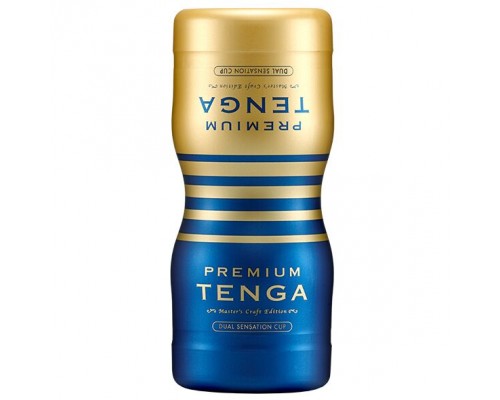 Мастурбатор Tenga Premium Dual Sensation Cup двусторонний, с двумя независимыми каналами