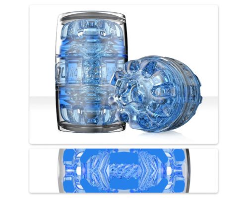 Мастурбатор Fleshlight Quickshot Turbo Blue Ice, компактный, отлично для пар и минета