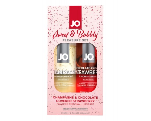 Набор лубрикантов System JO Sweet&Bubbly – Shampagne & Chocolete Covered Strawberry (2×60 мл)