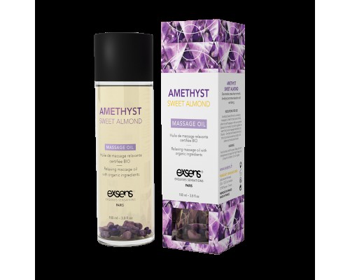 Массажное масло EXSENS Amethyst Sweet Almond (расслабляющее с аметистом) 100мл, натуральное